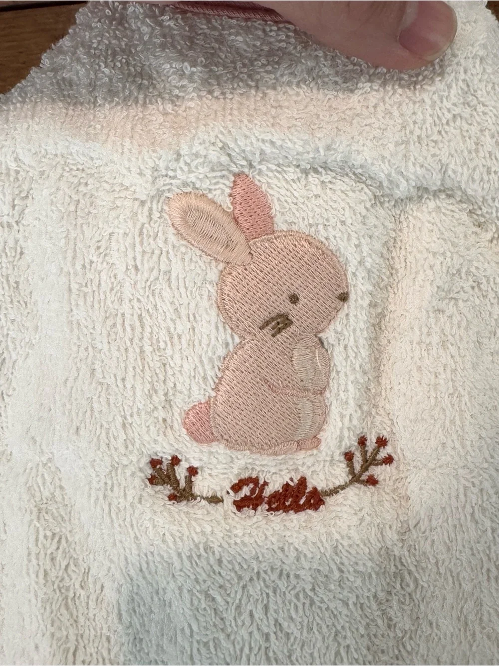 2 Waterproof Large Terry Cloth Toddler Bibs with Cute Embroidery Adjustable Snap